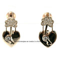 Fashion Jewelry Ear Stud 925 Sterling Silver Crystal Women Love Heart Earrings E6379